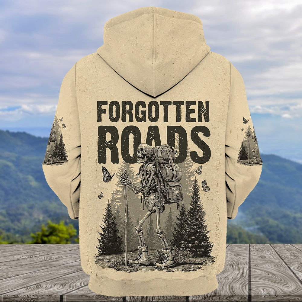 Skeleton Wanderer Vintage Hiking All Over Print Shirt