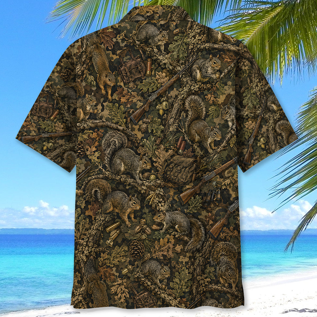 Vintage Squirrel Hunting Hawaiian Shirt