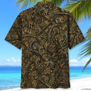 Vintage Squirrel Hunting Hawaiian Shirt