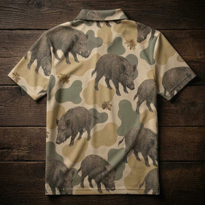 Feral Hog Camouflage Men Polo Shirt
