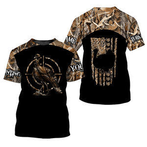 Custom Name Turkey Hunting Camo Grass All Over Print Shirt