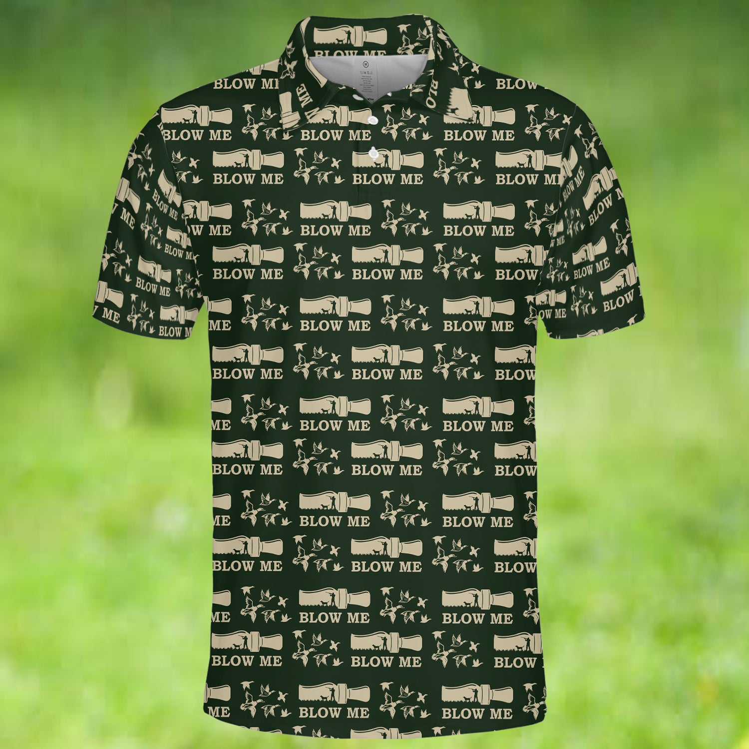 Duck Hunting Blow Me Polo For Men