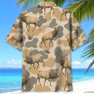 Elk Camouflage Hawaiian Shirt