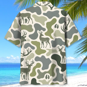 Deer Camouflage Hunting Funny Pattern Hawaiian Shirt