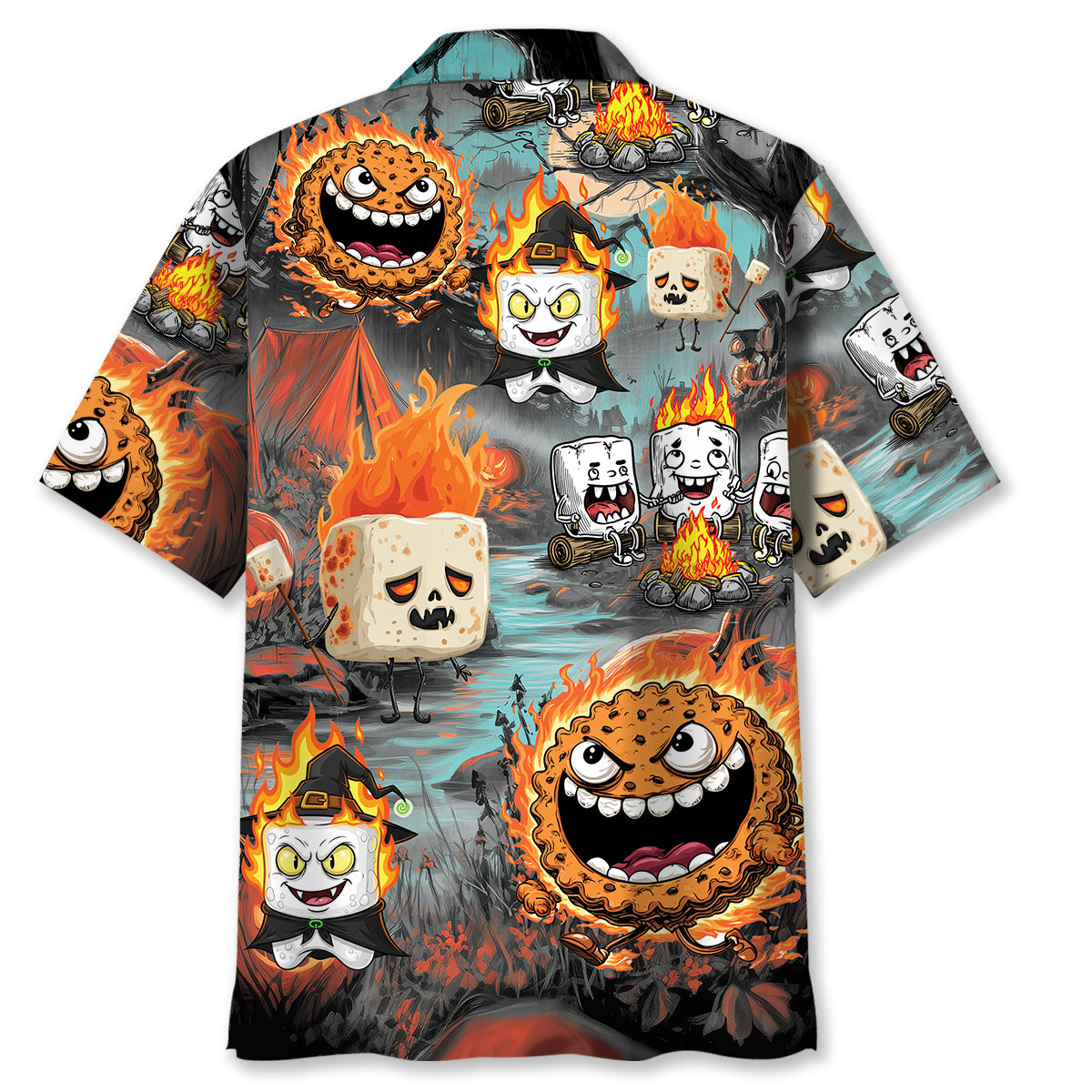 Burnt Marshmallow Halloween Hawaiian Shirt