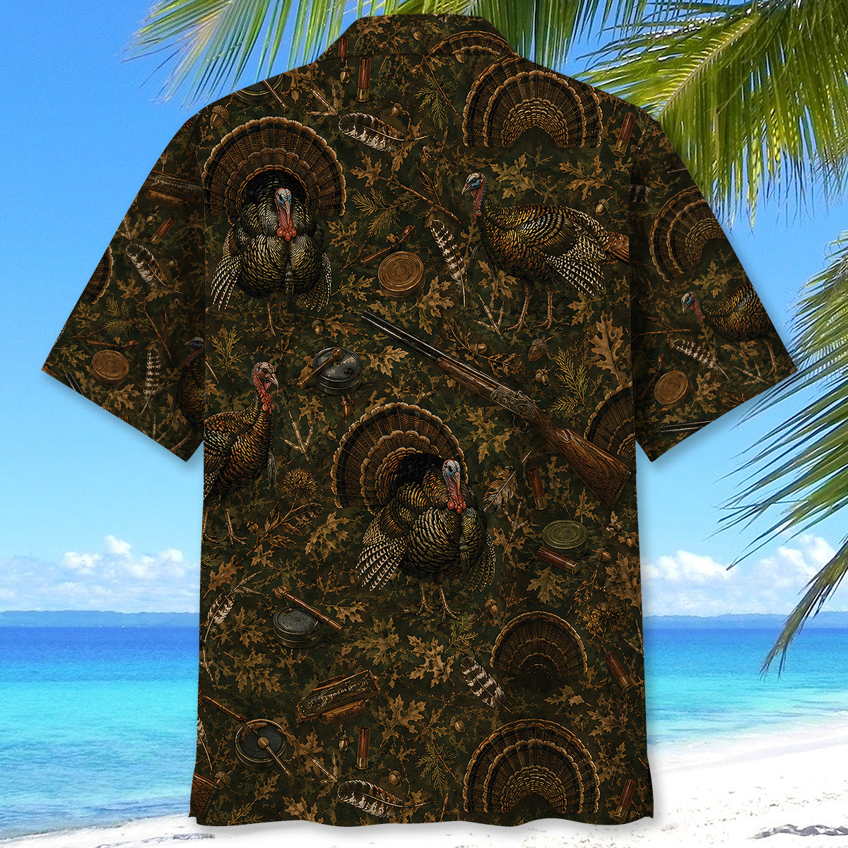 Vintage Turkey Hunter Hawaiian Shirt