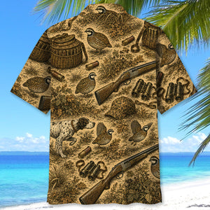 Vintage Quail Hunting Hawaiian Shirt