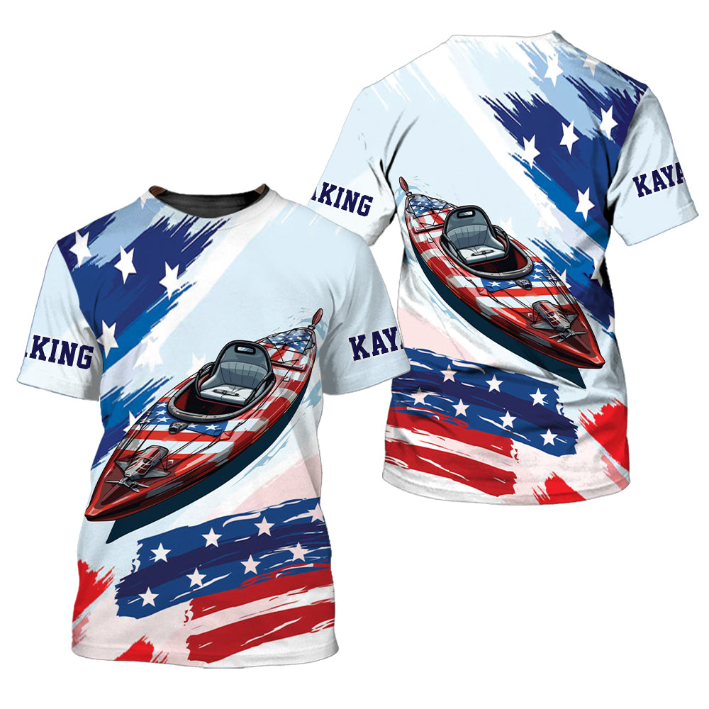 Custom Name Kayaking America All Over Print Shirt