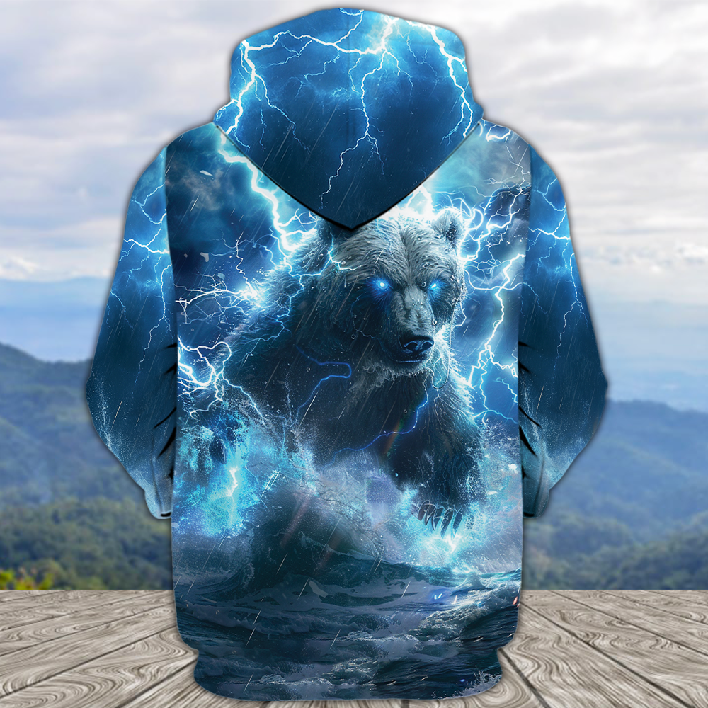 Electric Powerful Bear Awesome Cool All Over Print Shirt