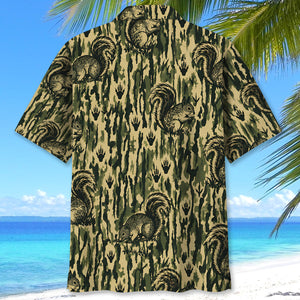 Squirrel Stripe Camouflage Hawaiian Shirt