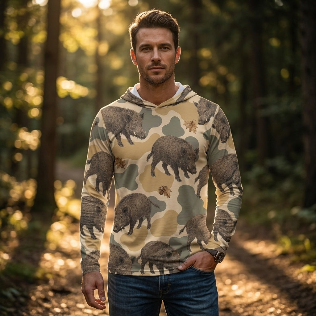 Feral Hog Camouflage All Over Print Shirt