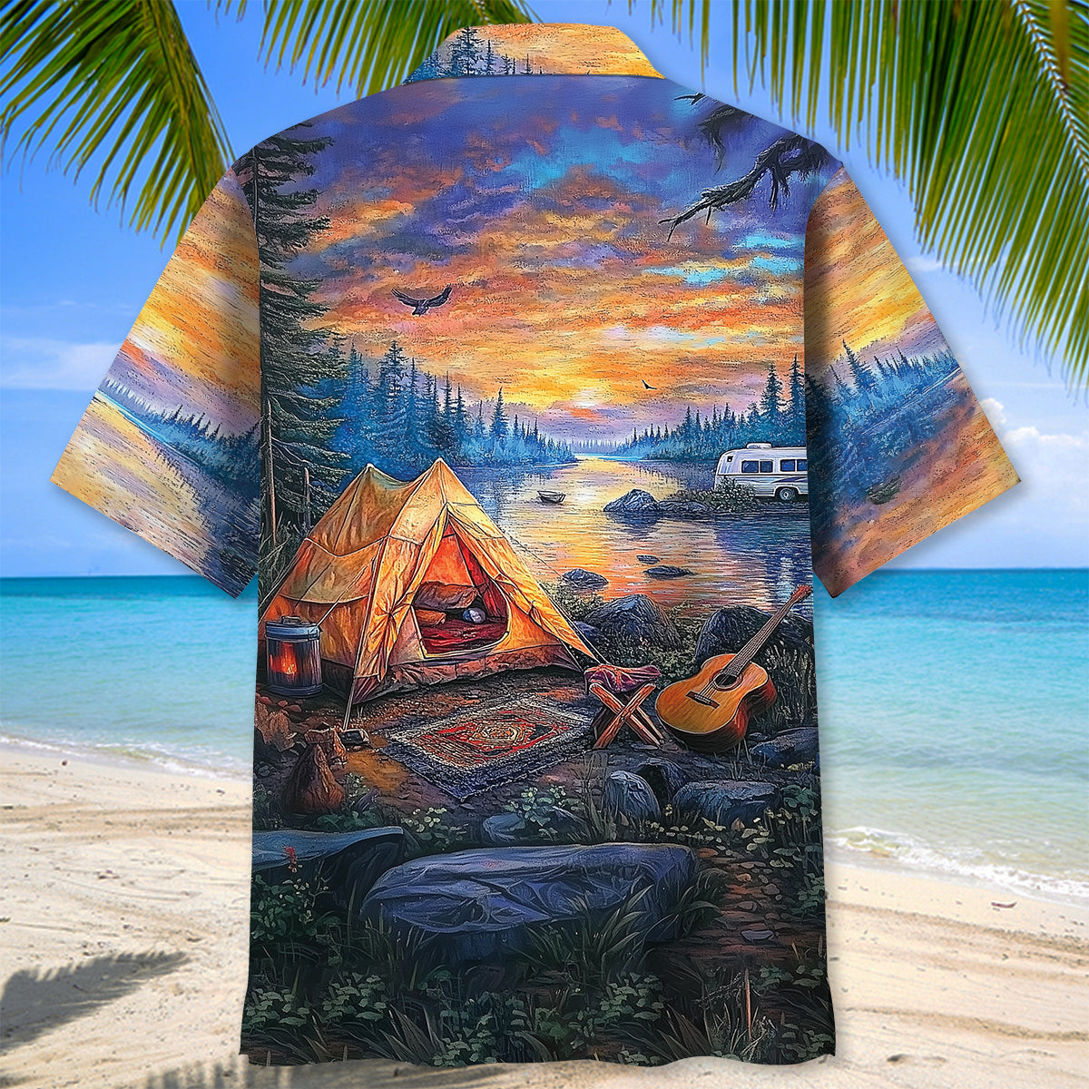 Vintage Camper Art Hawaiian Shirt