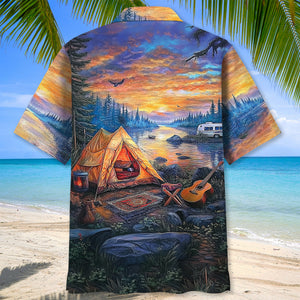 Vintage Camper Art Hawaiian Shirt
