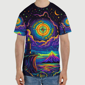 Always Take The Scenic Route All Over Print Shirt