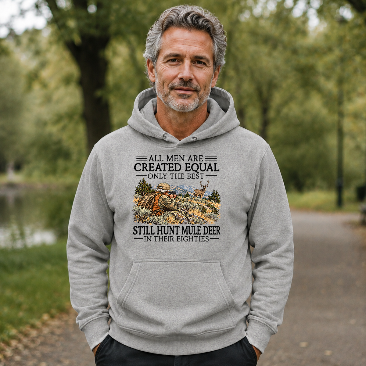 All Men Are Created Equal Mule Deer Hunting 80s - 5-HS2D-Ash