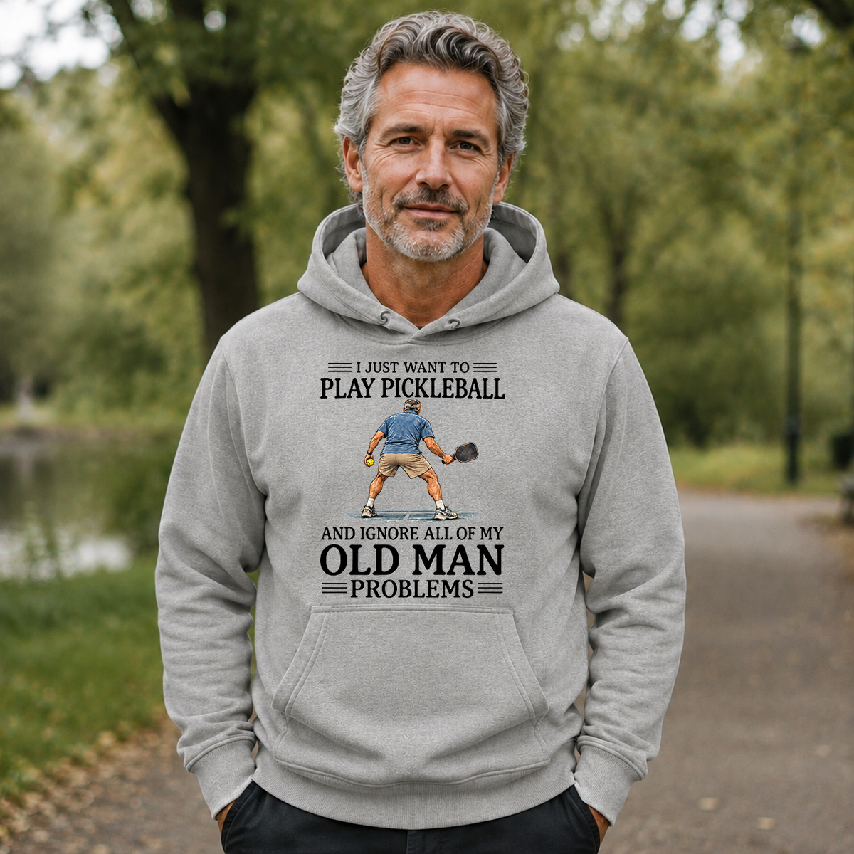 I Just Want To Play Pickleball - 5-HS2D-Ash
