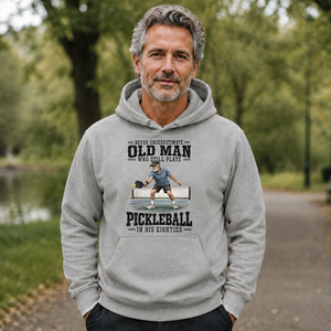 Old Man Plays Pickleball In His Eighties - 5-HS2D-Ash