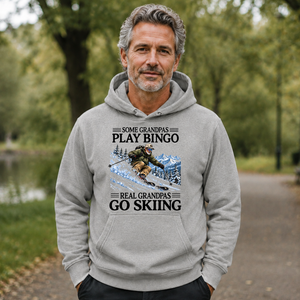 Some Grandpas Play Bingo Real Grandpas Go Skiing - 5-HS2D-Ash