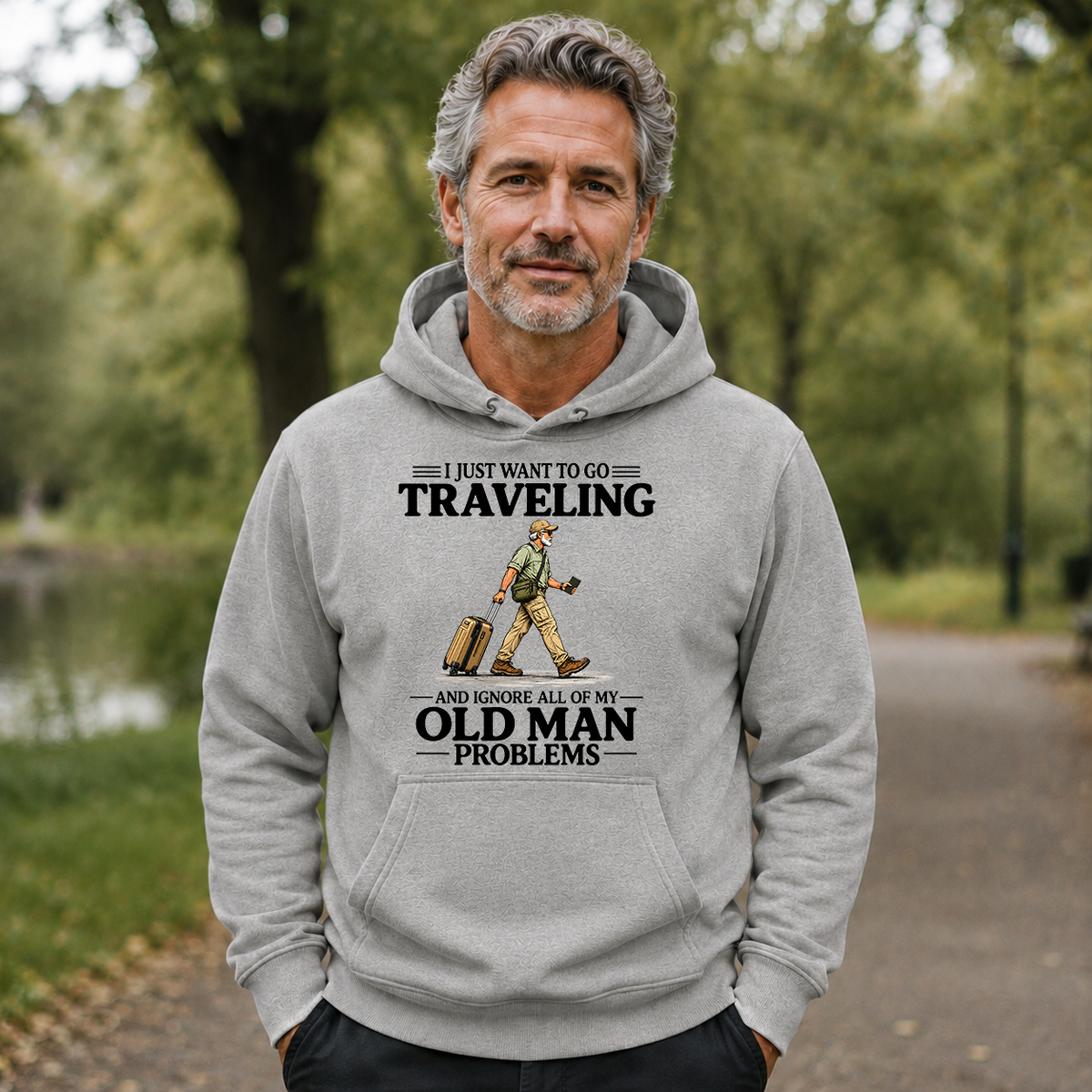 I Just Want To Go Traveling Vintage - 5-HS2D-Ash