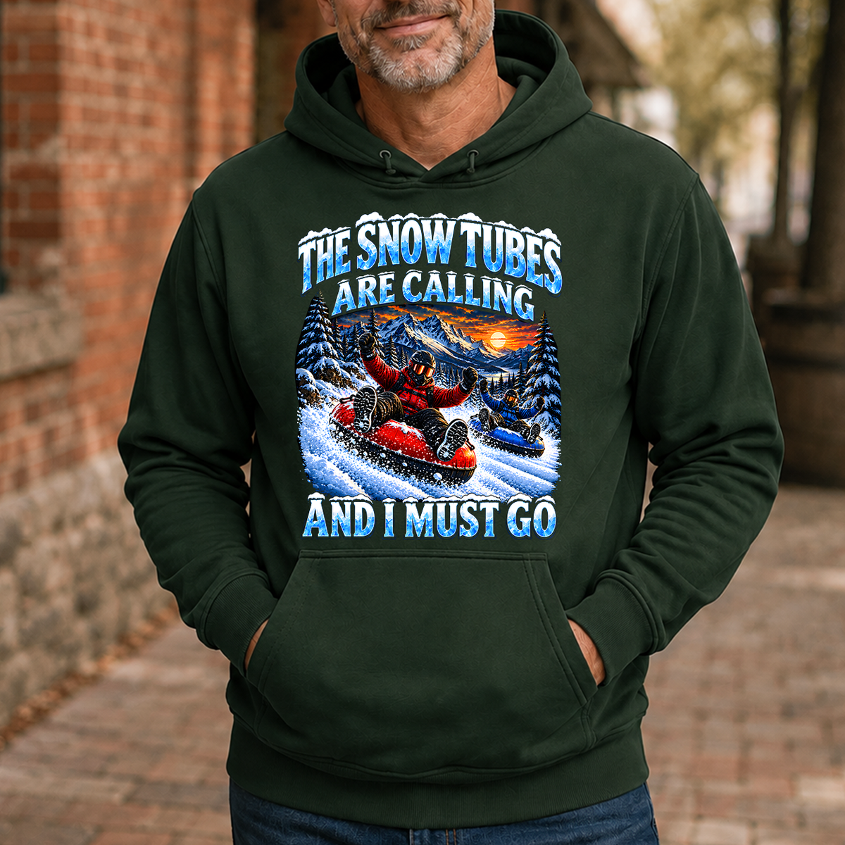 Snow Tubes Are Calling And I Must Go - 5-HS2D-ForestGreen