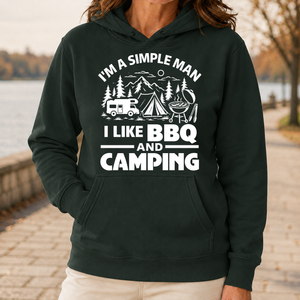 I Like BBQ And Camping - 5-HS2D-ForestGreen