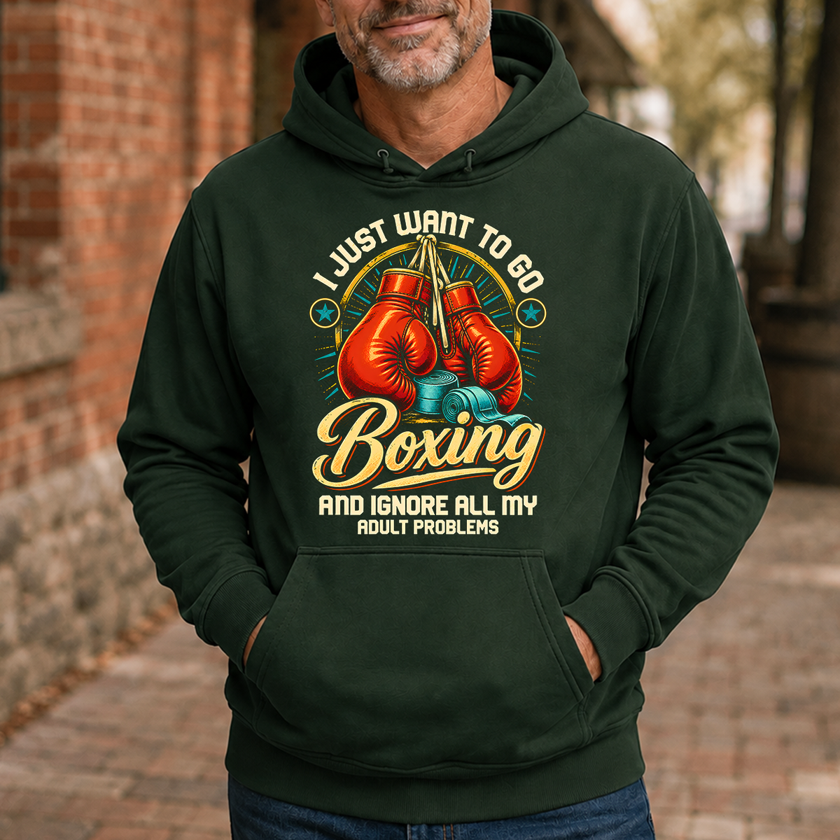 I Just Want To Go Boxing & Ignore All Adult Problems - 5-HS2D-ForestGreen