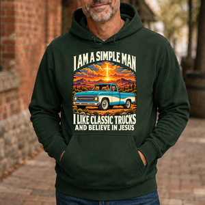 I Like Classic Trucks & Believe In Jesus - 5-HS2D-ForestGreen