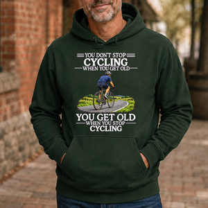 Old Man Don't Stop Cycling - 5-HS2D-ForestGreen