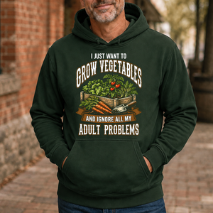 Vintage I Just Want To Grow Vegetables - 5-HS2D-ForestGreen