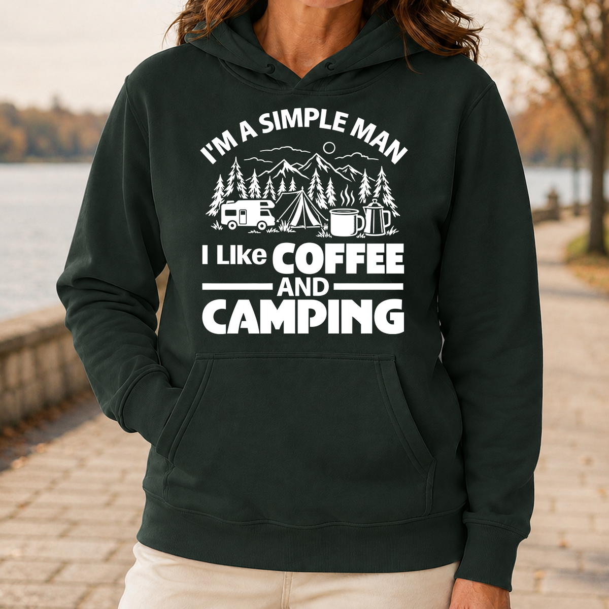 I Like Coffee And Camping - 5-HS2D-ForestGreen