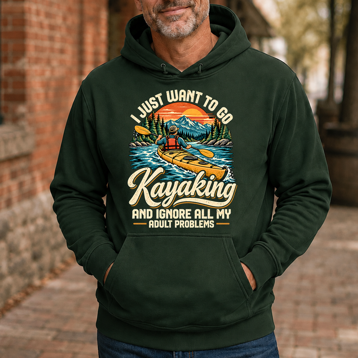 I Just Want To Go Kayaking & Ignore All Adult Problems - 5-HS2D-ForestGreen