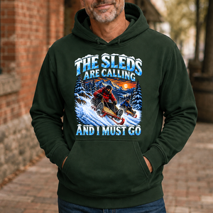 Sleds Are Calling And I Must Go - 5-HS2D-ForestGreen