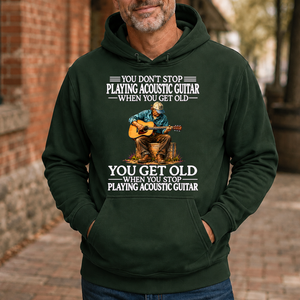 Old Man Don't Stop Playing Acoustic Guitar - 5-HS2D-ForestGreen