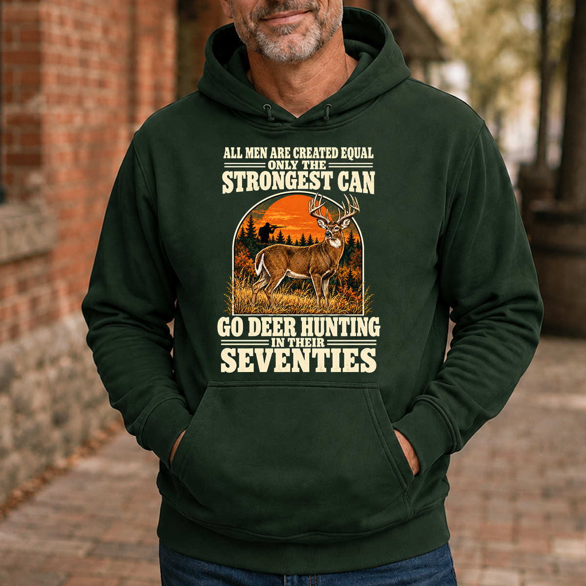 Deer Hunting Seventies Vintage - 5-HS2D-ForestGreen