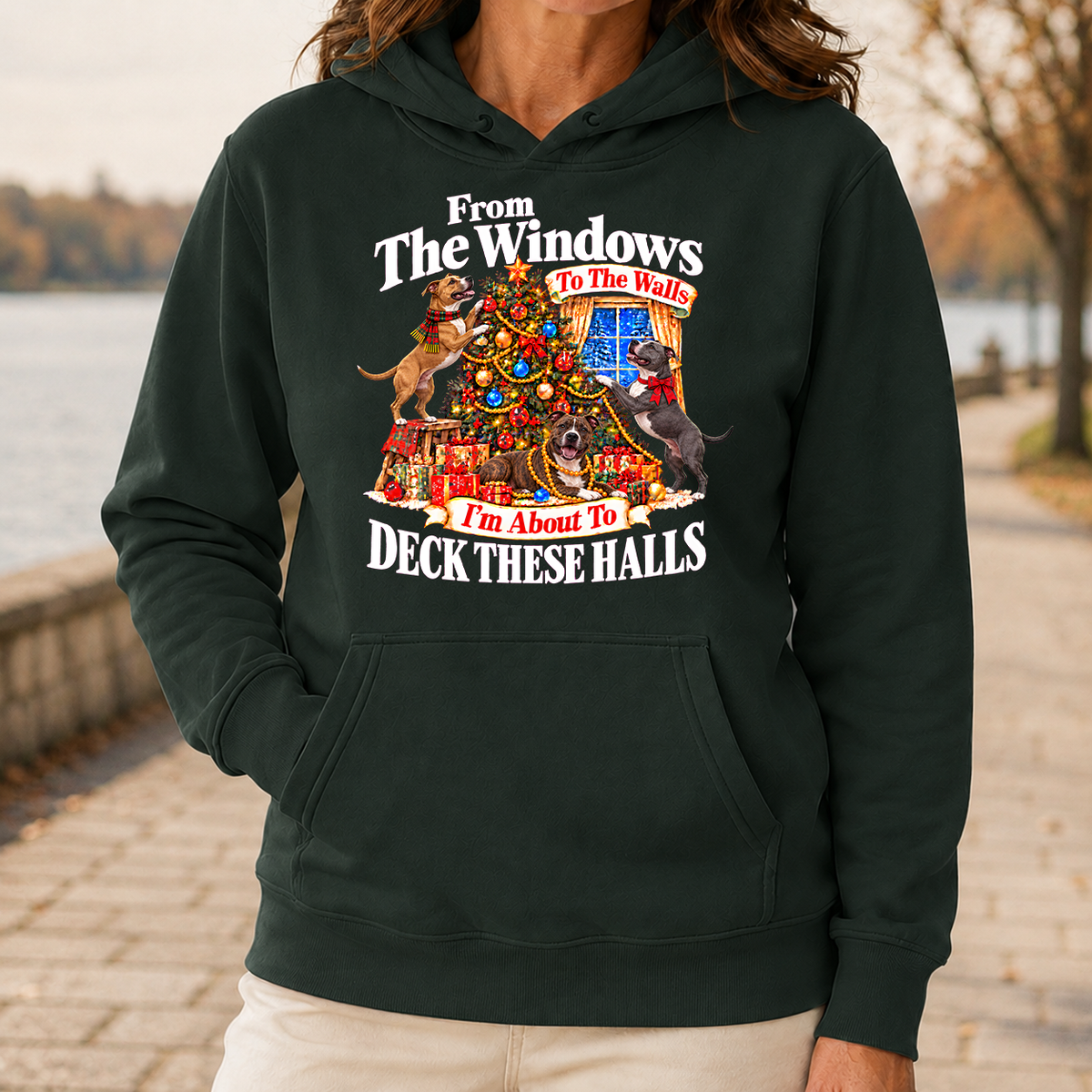From the Windows to the Walls American Pit Bull Terrier - 5-HS2D-ForestGreen