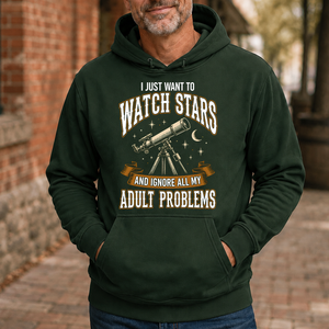 Vintage I Just Want To Watch Stars - 5-HS2D-ForestGreen