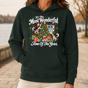 Wonderful Christmas Huskie - 5-HS2D-ForestGreen