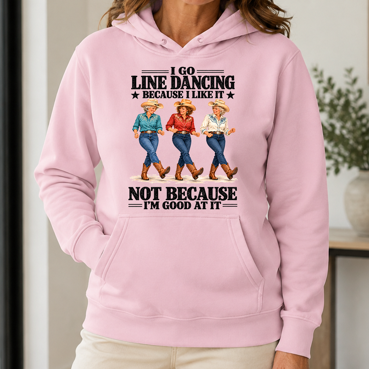 I Go Line Dacncing Because I Like It - 5-HS2D-LightPink
