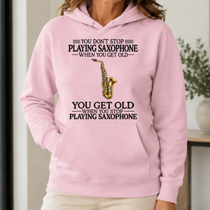 Don't Stop Playing Saxophone Vintage Art - 5-HS2D-LightPink