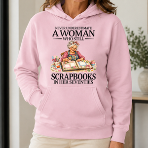 Funny A Woman Still Scrapbooks In Her Seventies - 5-HS2D-LightPink