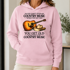 Don't Stop Playing Country Music Vintage Art - 5-HS2D-LightPink