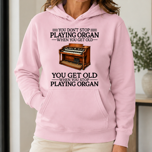 Don't Stop Playing Organ Vintage Art - 5-HS2D-LightPink