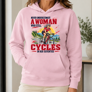 A Woman Still Cycles In Her 70s - 5-HS2D-LightPink