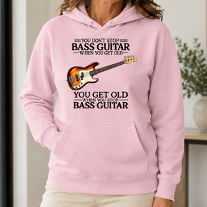 Don't Stop Playing Bass Guitar Vintage Art - 5-HS2D-LightPink