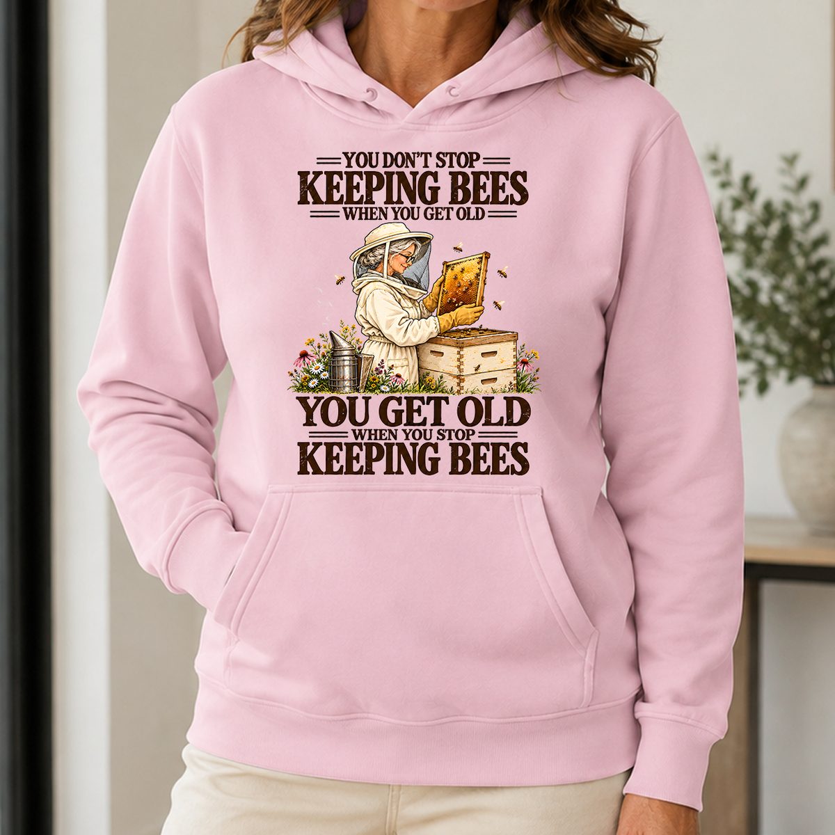 You Get Old When You Stop Keeping Bees - 5-HS2D-LightPink