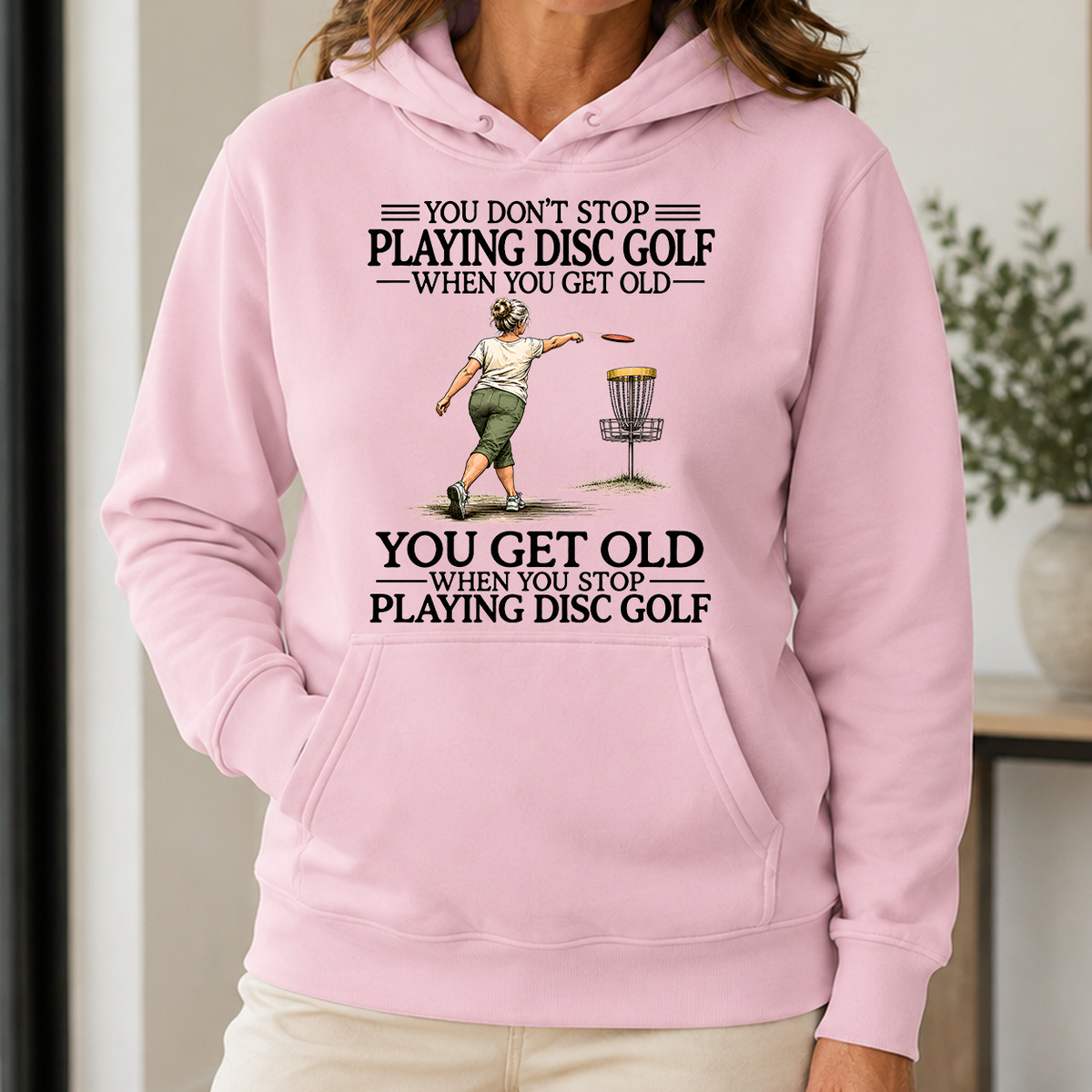 Don't Stop Playing Disc Golf - 5-HS2D-LightPink