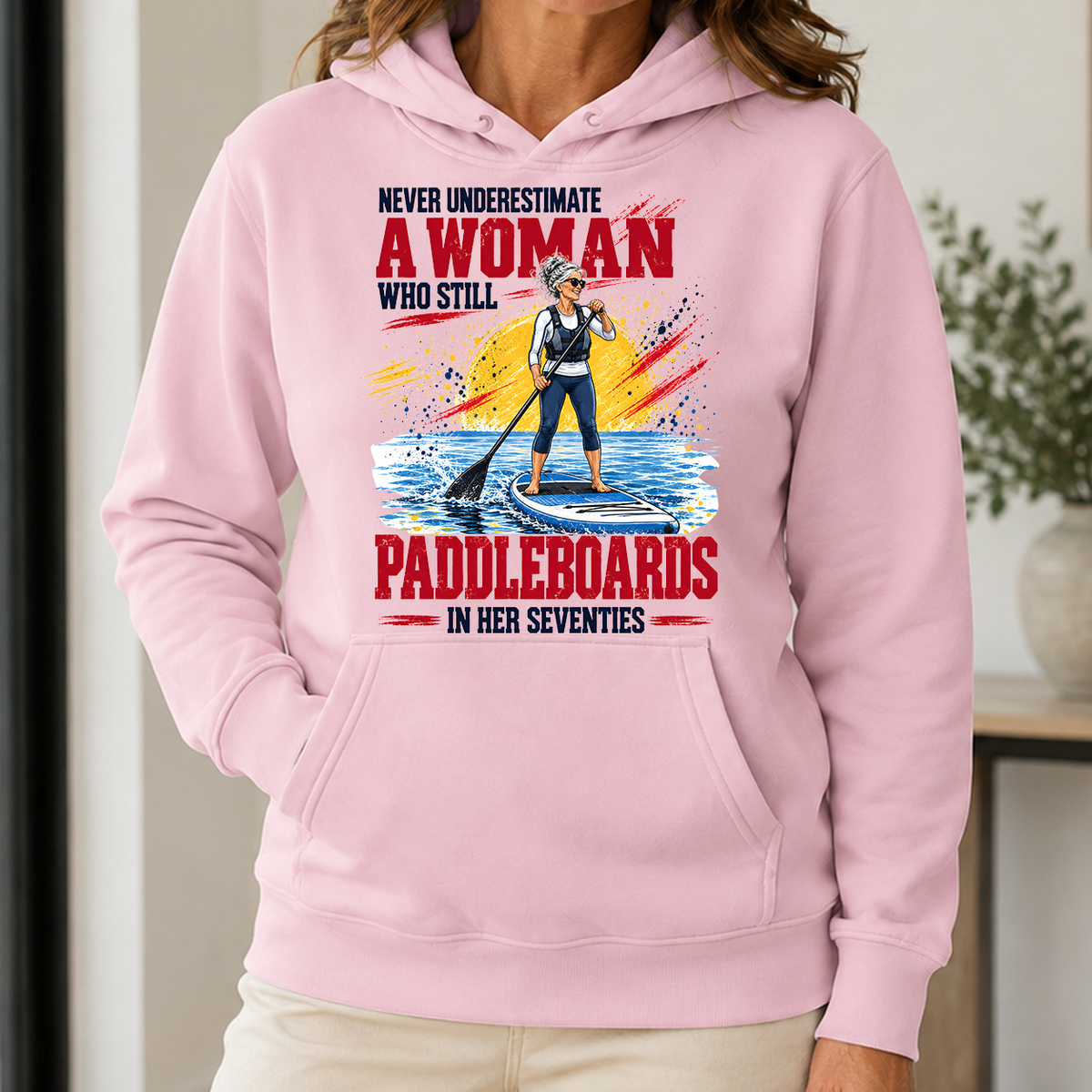 A Woman Still Paddleboards In Her 70s - 5-HS2D-LightPink