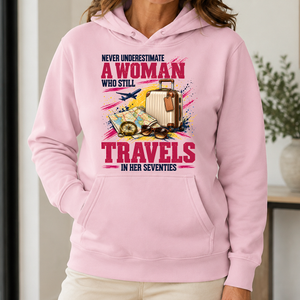 A Woman Still Travels In Her Seventies - 5-HS2D-LightPink