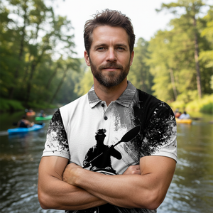 Black And White Kayaking Lover All Over Print Shirt