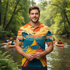 Custom Name Sunset Kayaking Scene All Over Print Shirt